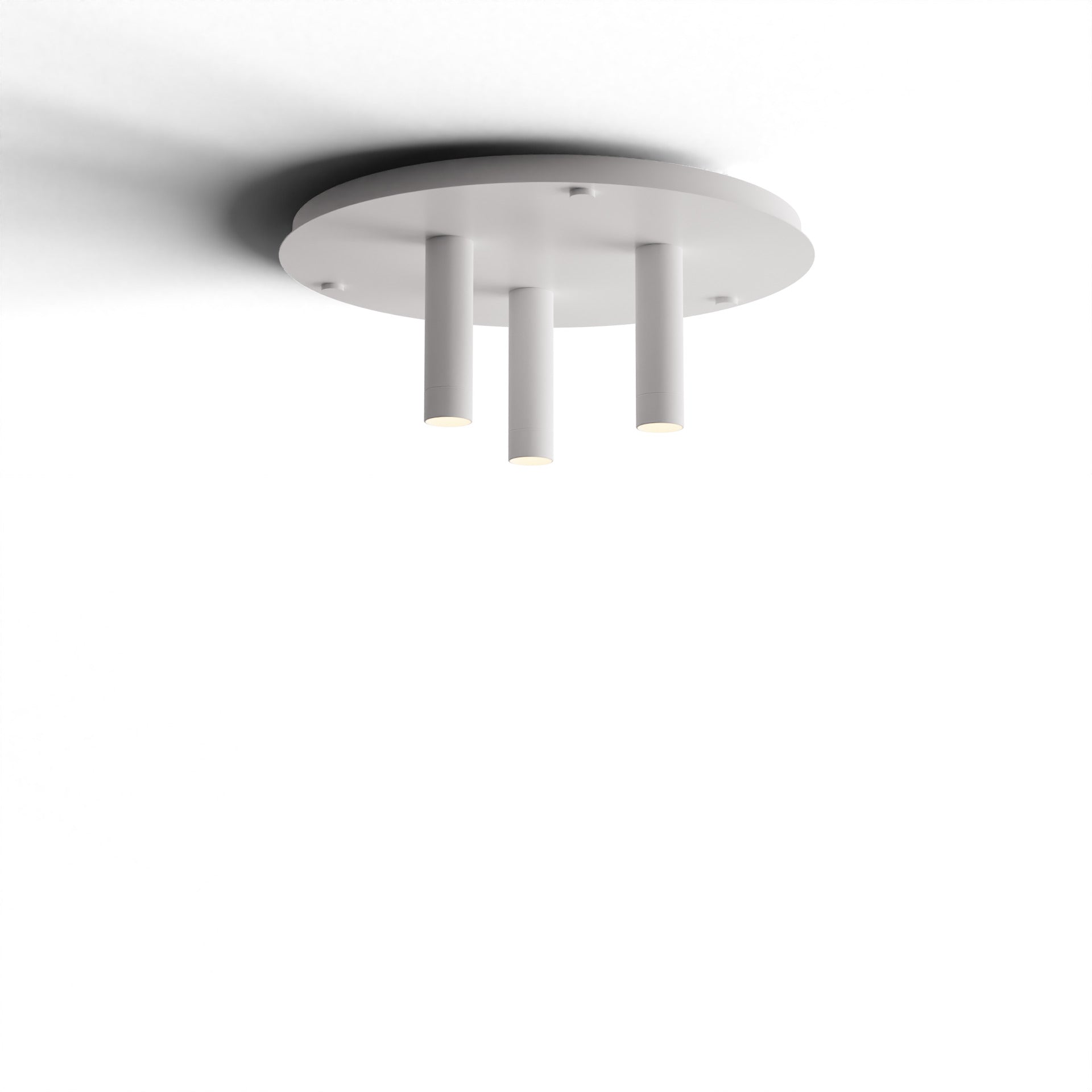 Combi Pendant 6 Circular 3 Combo Matte White Matte White Canopy Suspension Flush Mount 2 In 1 Cmp C3 S 06 Mwt by Koncept Inc