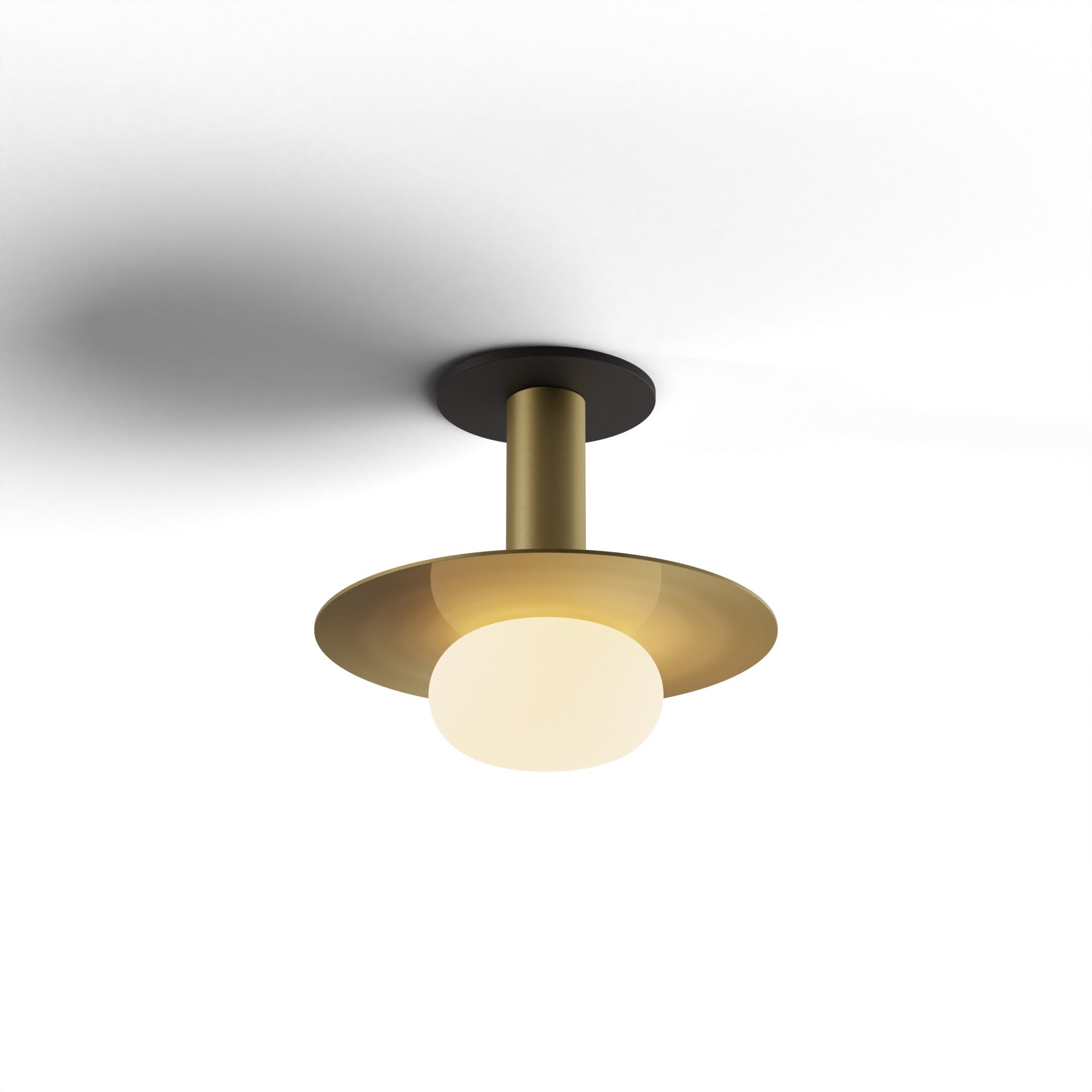 Combi Pendant 6 Brass Matte Black Canopy 9 Metal Plate Brass Attachment Glass Ball Attachment Suspension Flush Mount 2 In 1 Cmp S1 S 06 Brs Mbrs9 Glb by Koncept Inc