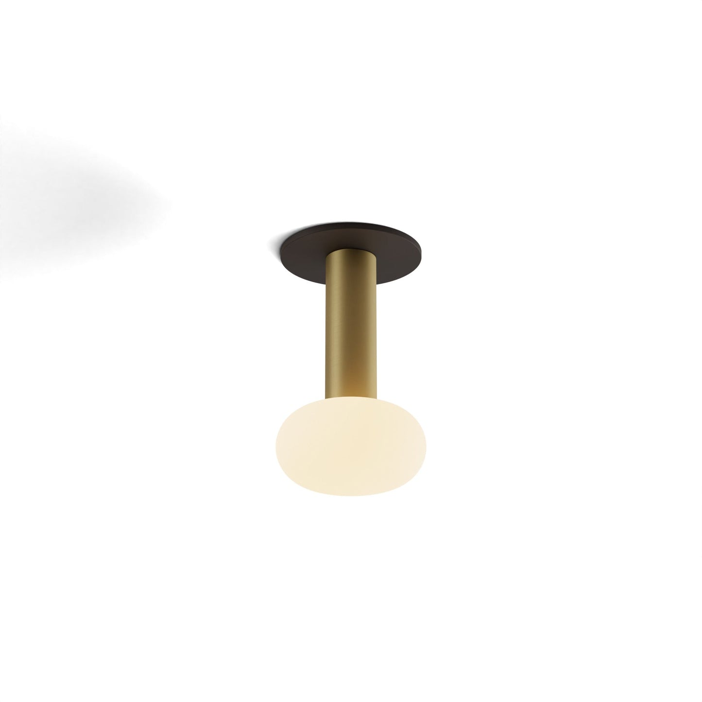 Combi Pendant 6 Brass Matte Black Canopy Glass Ball Attachment Suspension Flush Mount 2 In 1 Cmp S1 S 06 Brs Na Glb by Koncept Inc