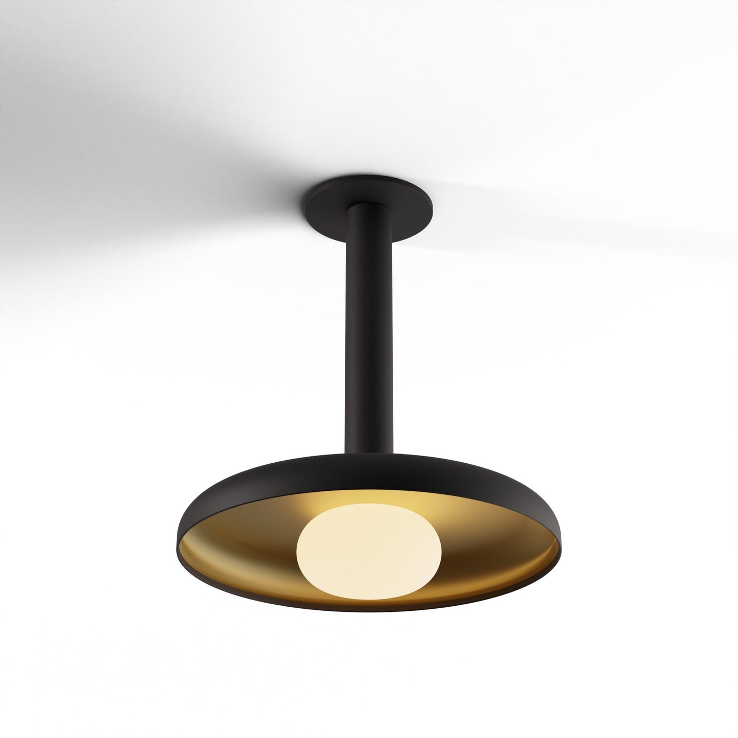 Combi Pendant 12 Matte Black Matte Black Canopy 12 Shade Matte Black Brass Attachment Glass Ball Attachment Suspension Flush Mount 2 In 1 Cmp S1 S 12 Mtb Smbb12 Glb by Koncept Inc
