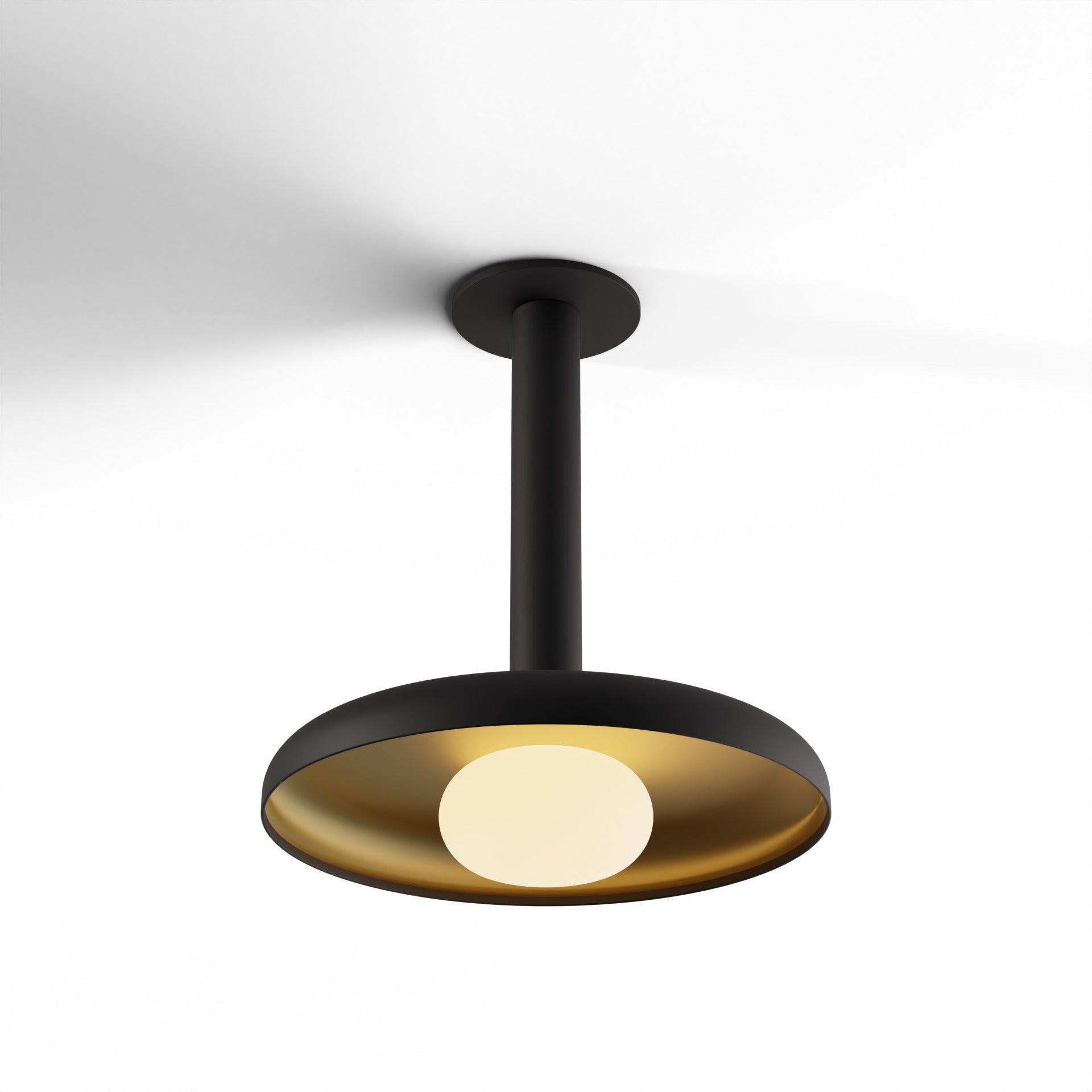 Combi Pendant 12 Matte Black Matte Black Canopy 12 Shade Matte Black Brass Attachment Glass Ball Attachment Suspension Flush Mount 2 In 1 Cmp S1 S 12 Mtb Smbb12 Glb by Koncept Inc