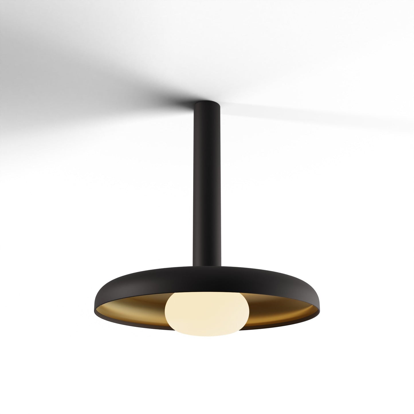 Combi Pendant 12 Matte Black Matte Black Canopy 12 Shade Matte Black Brass Attachment Glass Ball Attachment Suspension Flush Mount 2 In 1 Cmp S1 S 12 Mtb Smbb12 Glb by Koncept Inc