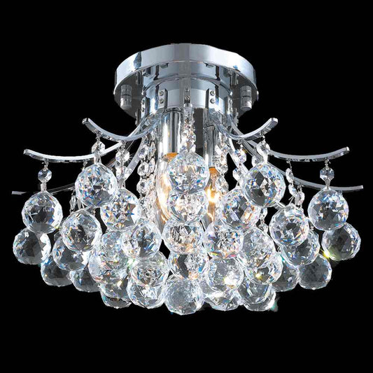 Essentials Flushmount 3-Light in Chrome 7016CH by StarFire Crystal