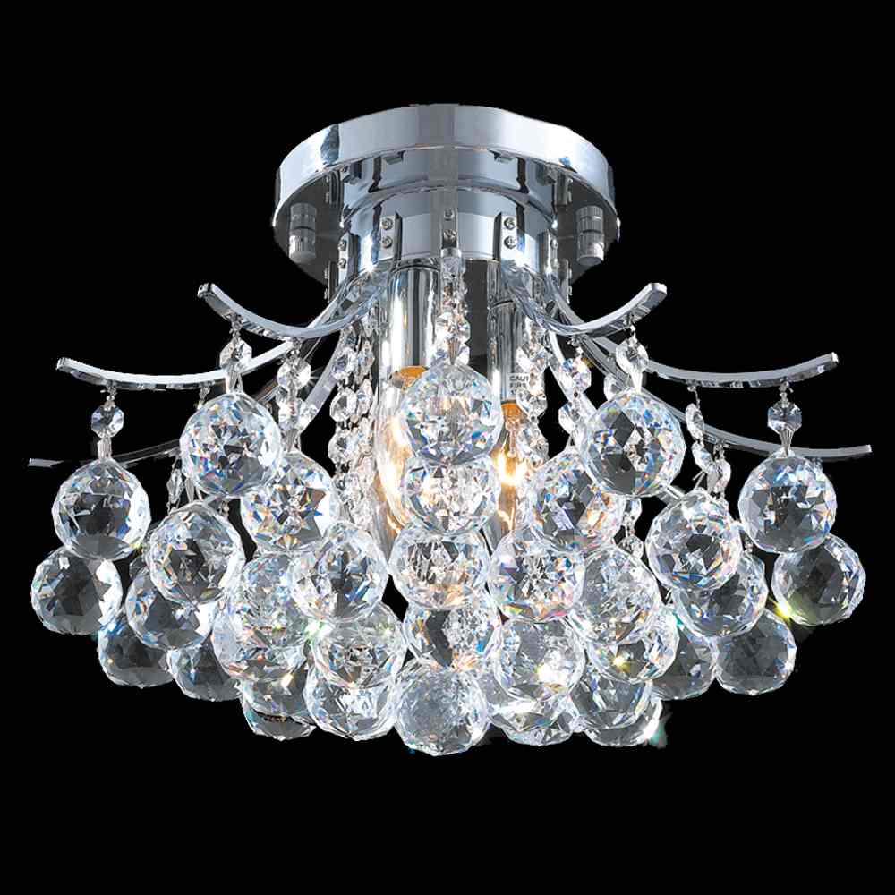 Essentials Flushmount 3-Light in Gold 7016GD by StarFire Crystal