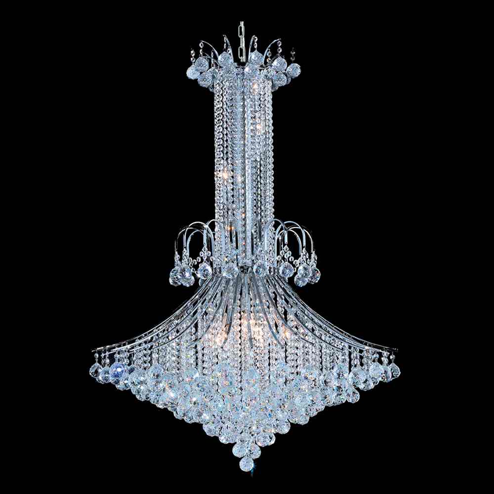 Essentials Chandelier 16-Light in Chrome 7035CH by StarFire Crystal