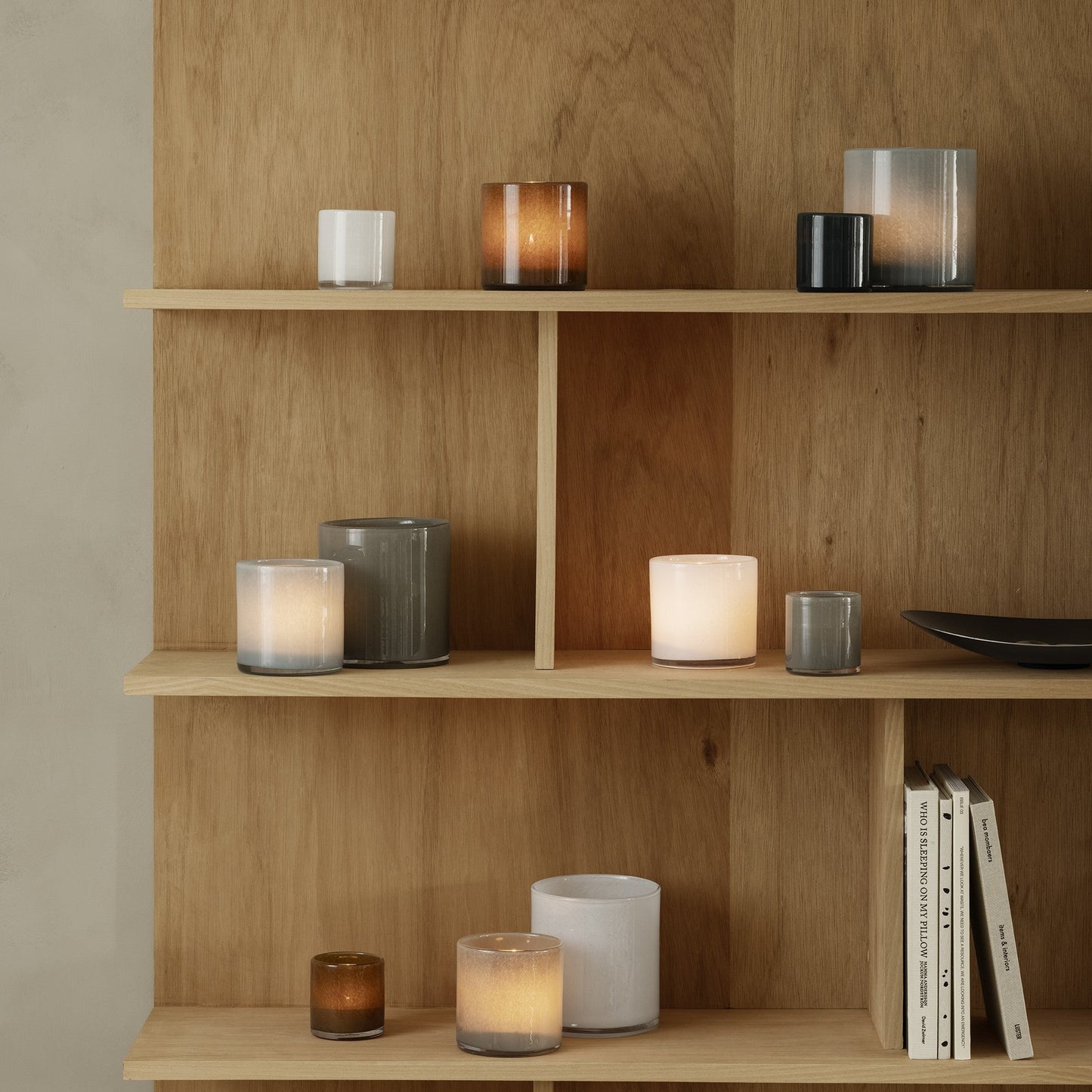 blomus Saga Hurricane Lamp Candle Holder Tradewinds Blue, Small 3.4" x 3.3"