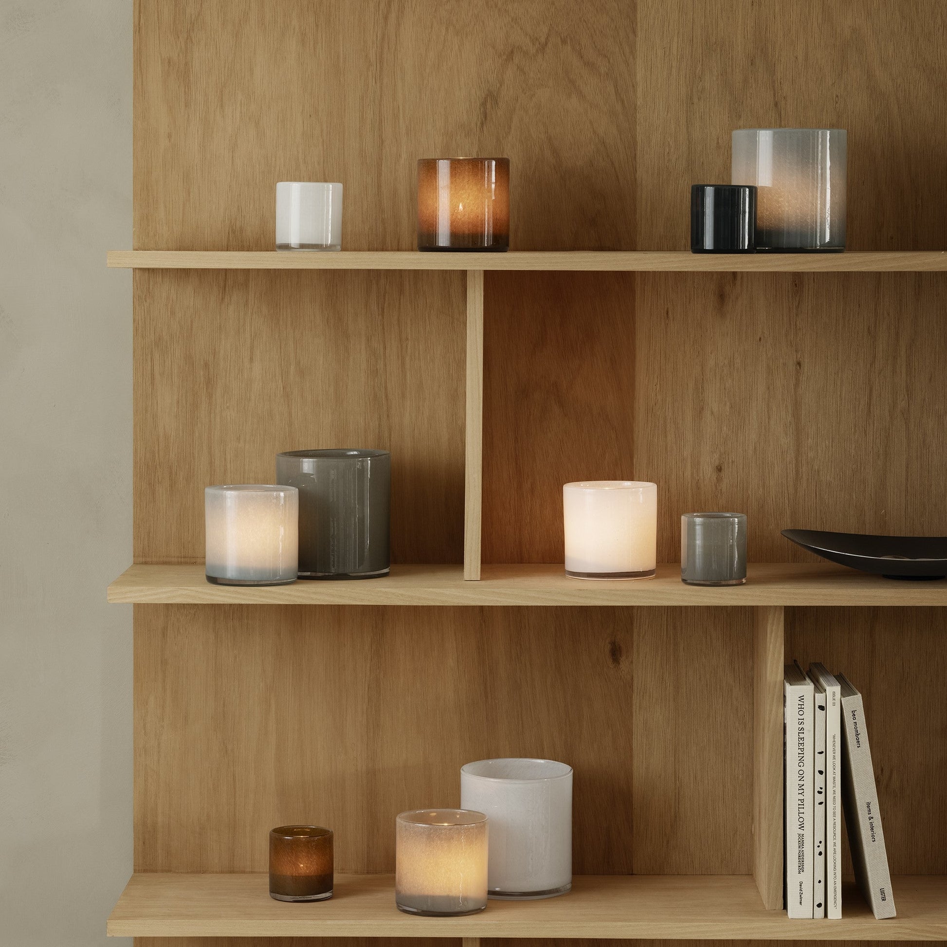 blomus Saga Hurricane Lamp Candle Holder Espresso, Medium 4.7"