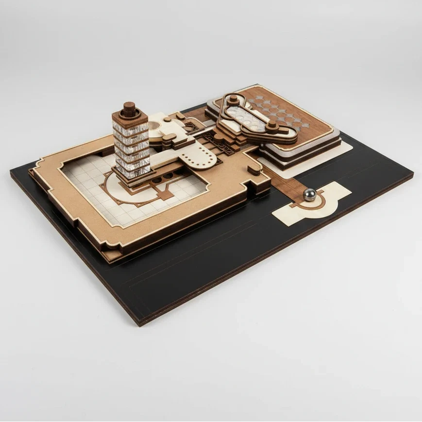 Little Building Co. SC Johnson Headquarters – wooden model kit, photo 6