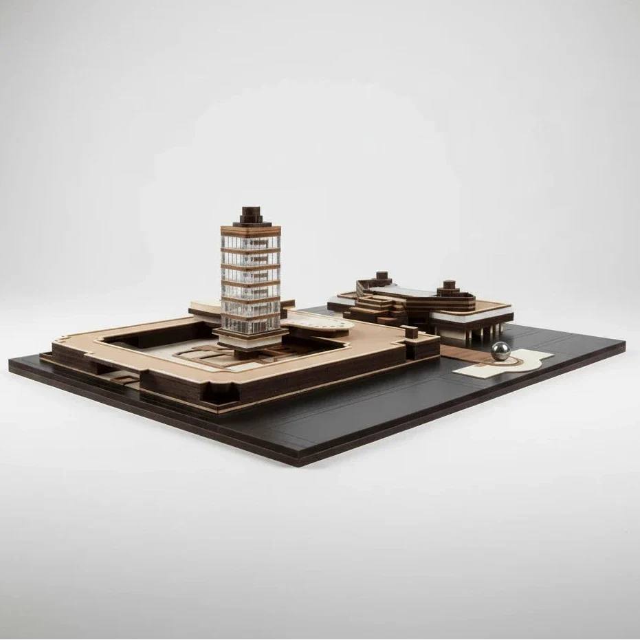 Little Building Co. SC Johnson Headquarters – wooden model kit, photo 5