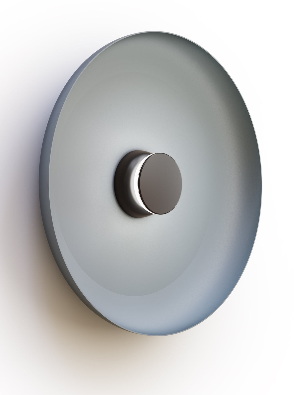 Pablo Designs Totem Sconce Metal – 22" Slate Blue shade, Black/Black canopy/faceplate