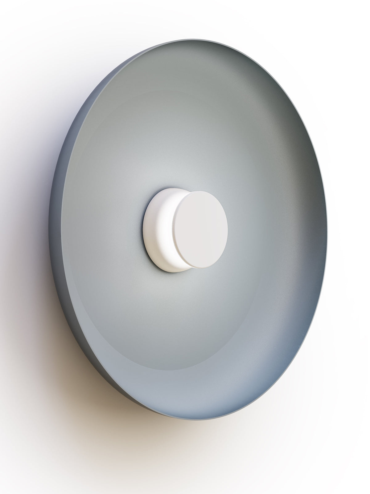 Pablo Designs Totem Sconce Metal – 22" Slate Blue shade, White/White canopy/faceplate
