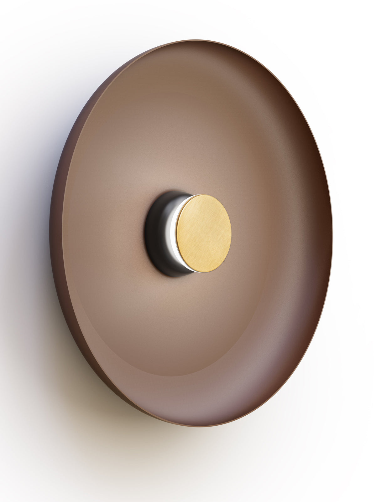 Pablo Designs Totem Sconce Metal – 22" Espresso shade, Black/Brass canopy/faceplate