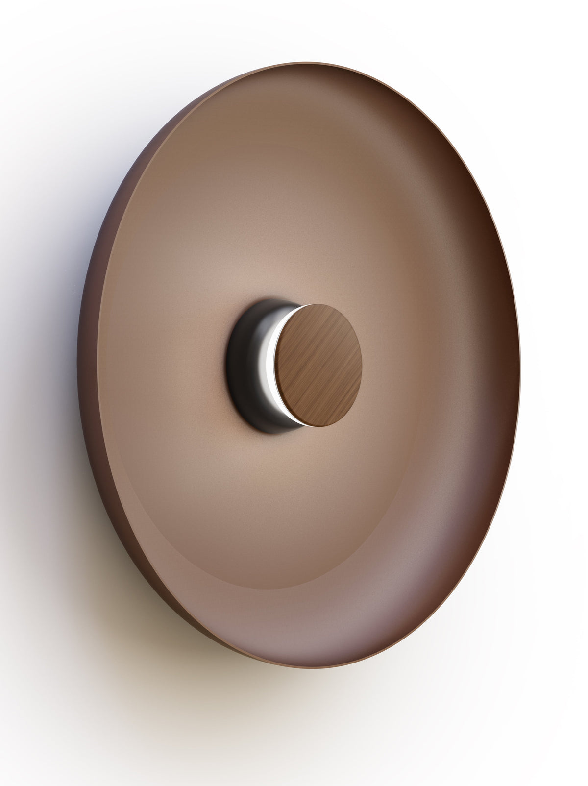 Pablo Designs Totem Sconce Metal – 22" Espresso shade, Black/Walnut canopy/faceplate