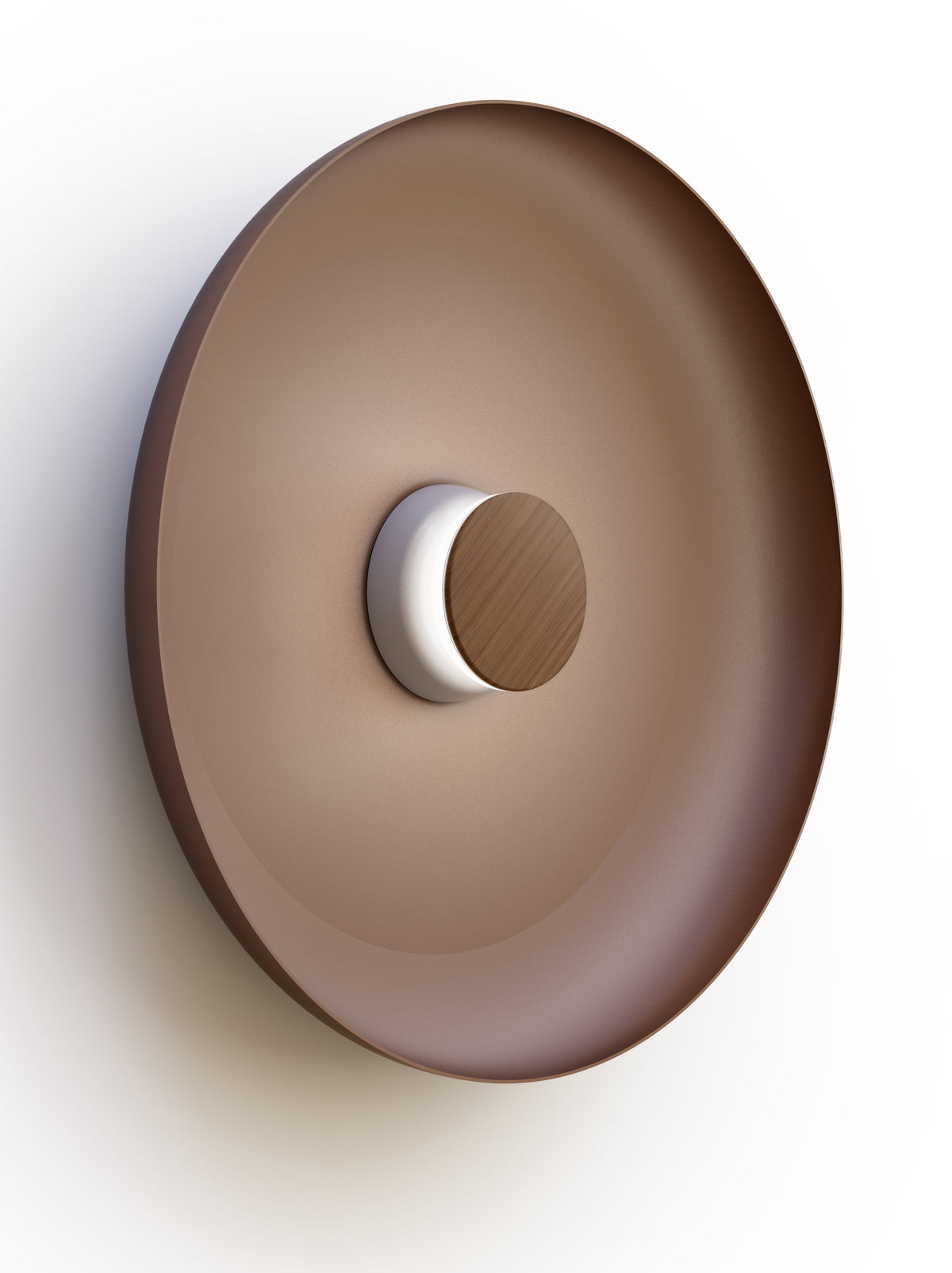 Pablo Designs Totem Sconce Metal – 22" Espresso shade, Grey/Walnut canopy/faceplate