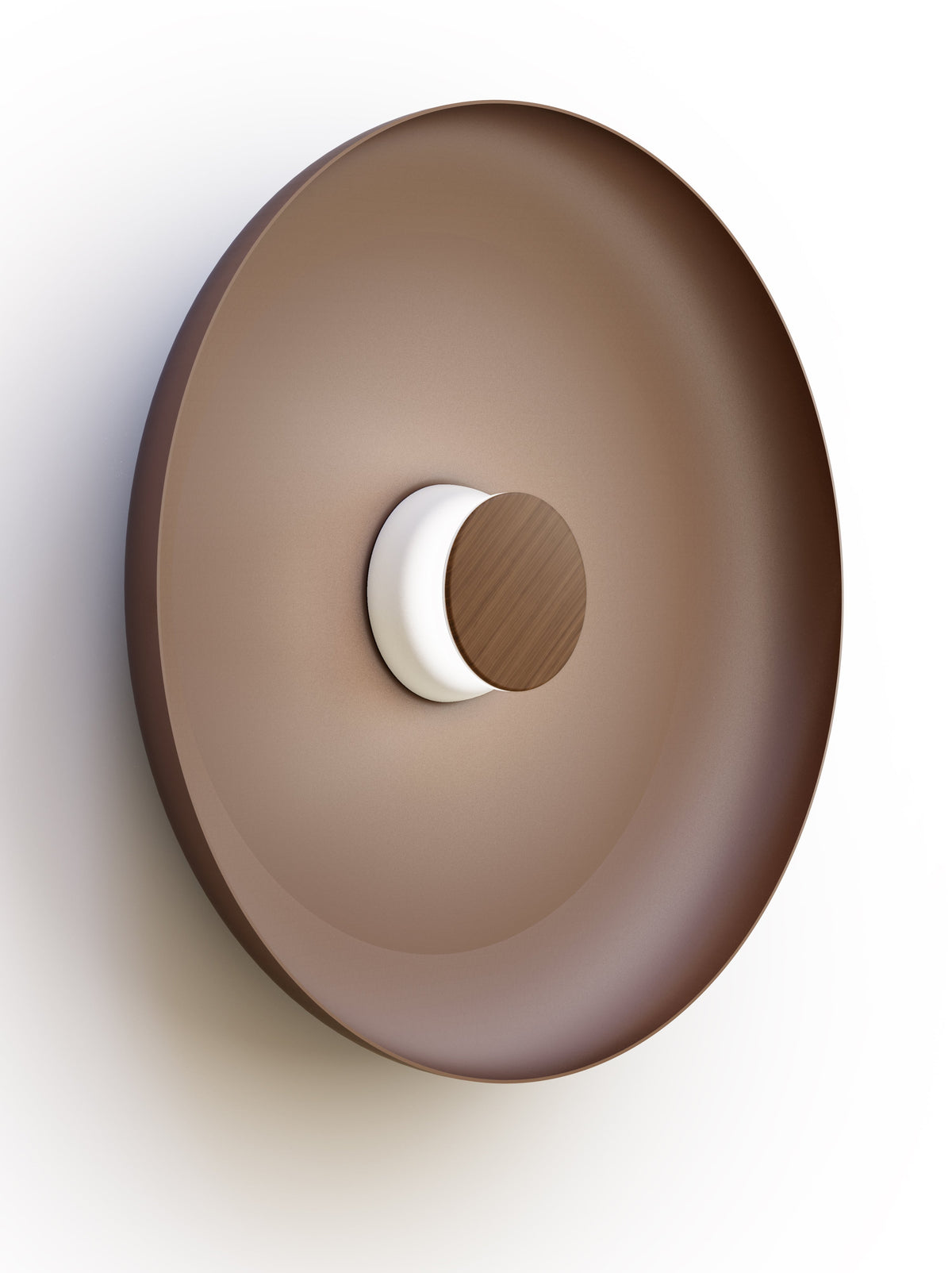 Pablo Designs Totem Sconce Metal – 22" Espresso shade, White/Walnut canopy/faceplate