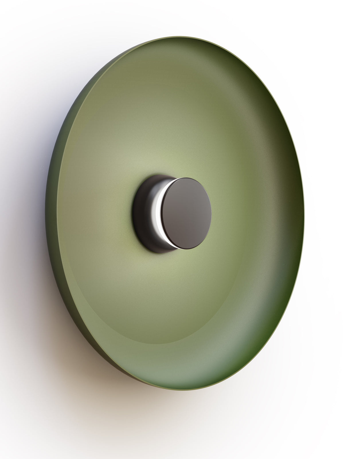 Pablo Designs Totem Sconce Metal – 22" Forest Green shade, Black/Black canopy/faceplate