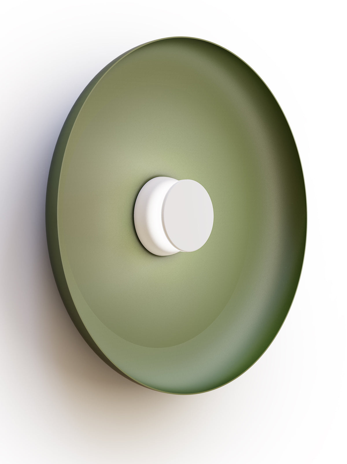 Pablo Designs Totem Sconce Metal – 22" Forest Green shade, White/White canopy/faceplate