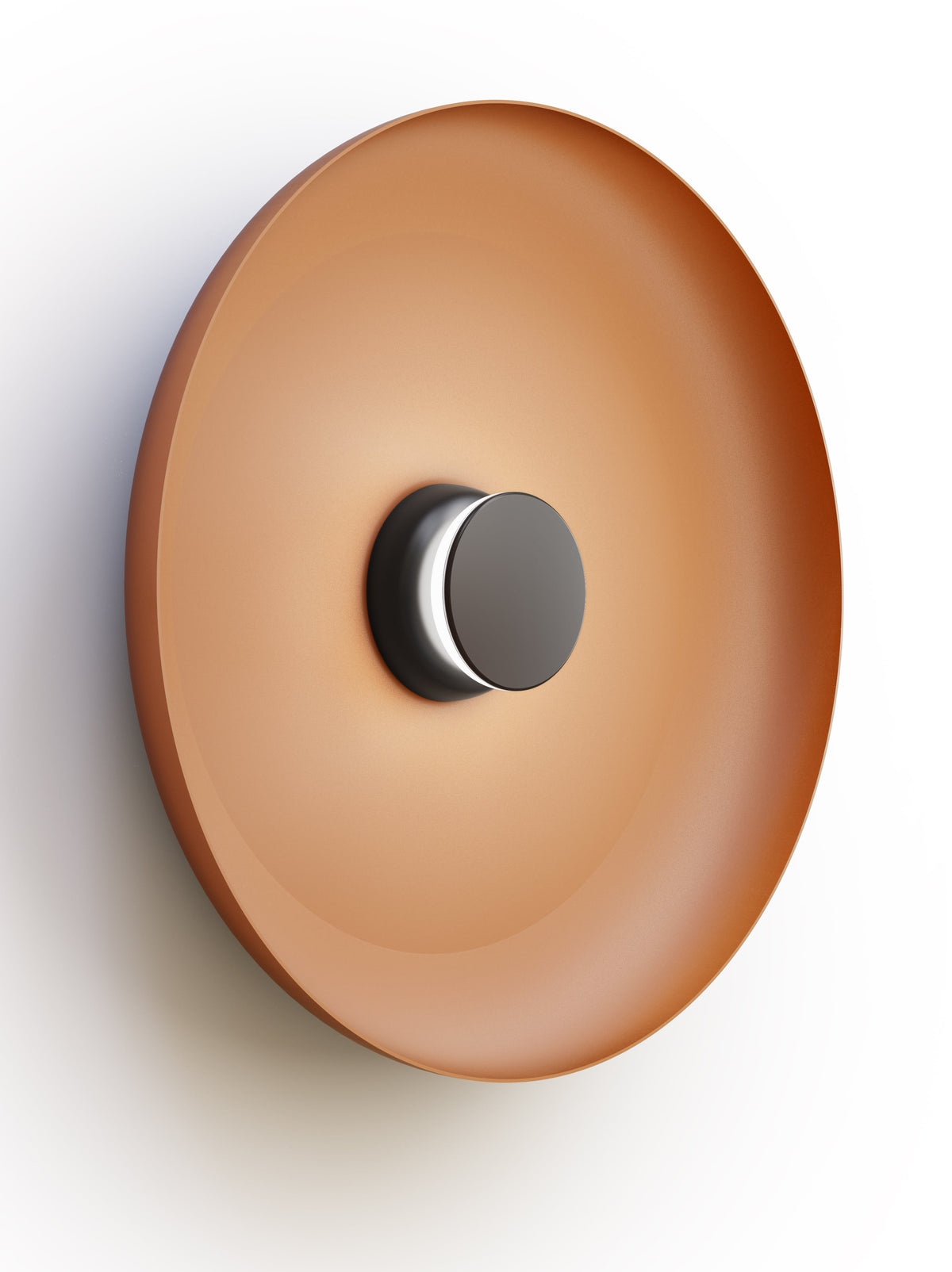 Pablo Designs Totem Sconce Metal – 22" Terracotta shade, Black/Black canopy/faceplate