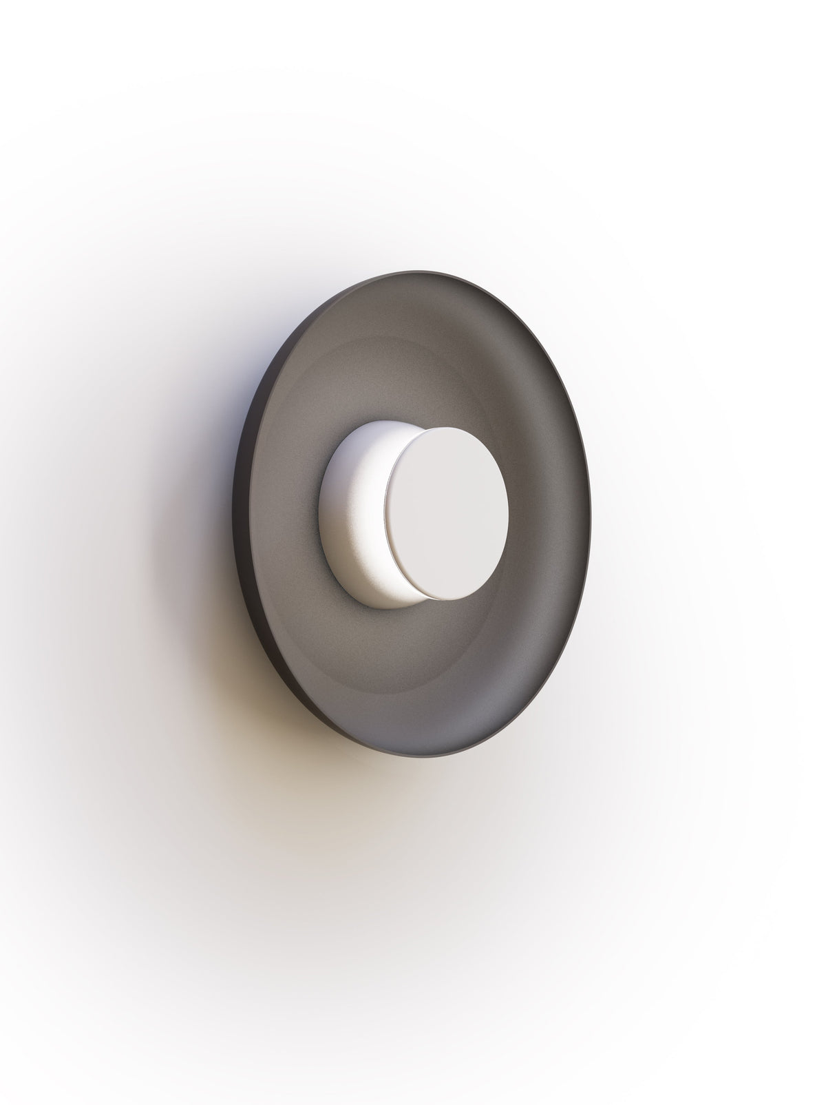 Pablo Designs Totem Sconce Metal – 12" Black shade, White/White canopy/faceplate