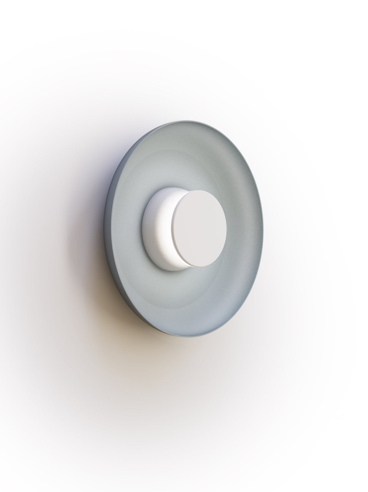 Pablo Designs Totem Sconce Metal – 12" Slate Blue shade, White/White canopy/faceplate