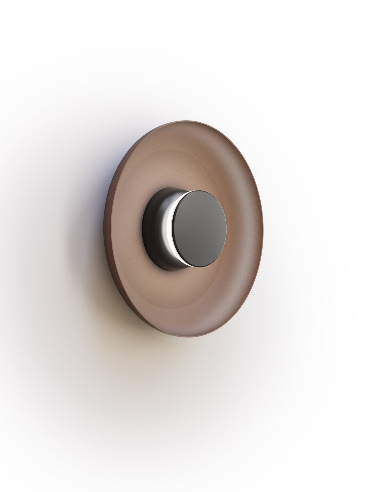 Pablo Designs Totem Sconce Metal – 12" Espresso shade, Black/Black canopy/faceplate