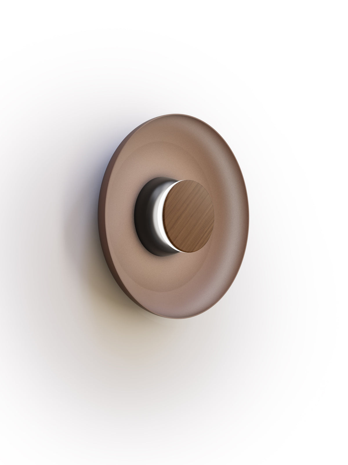 Pablo Designs Totem Sconce Metal – 12" Espresso shade, Black/Walnut canopy/faceplate