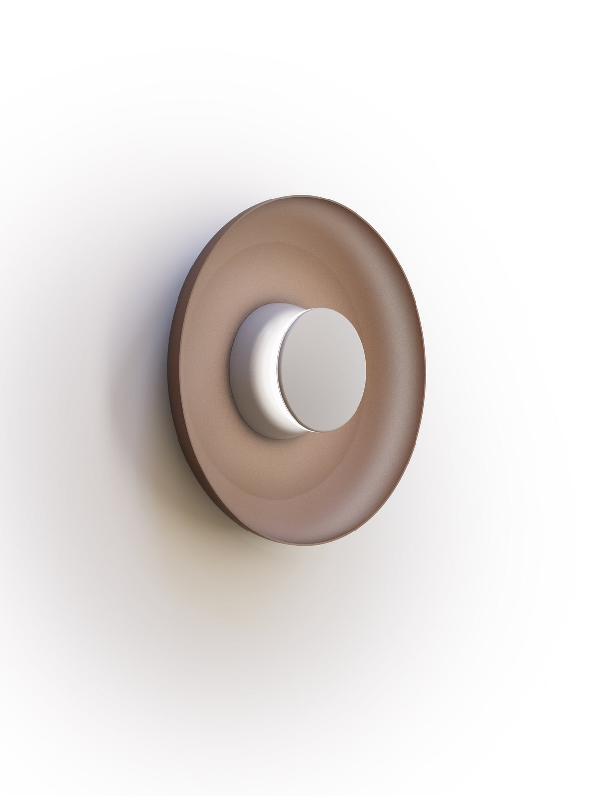 Pablo Designs Totem Sconce Metal – 12" Espresso shade, Grey/Grey canopy/faceplate
