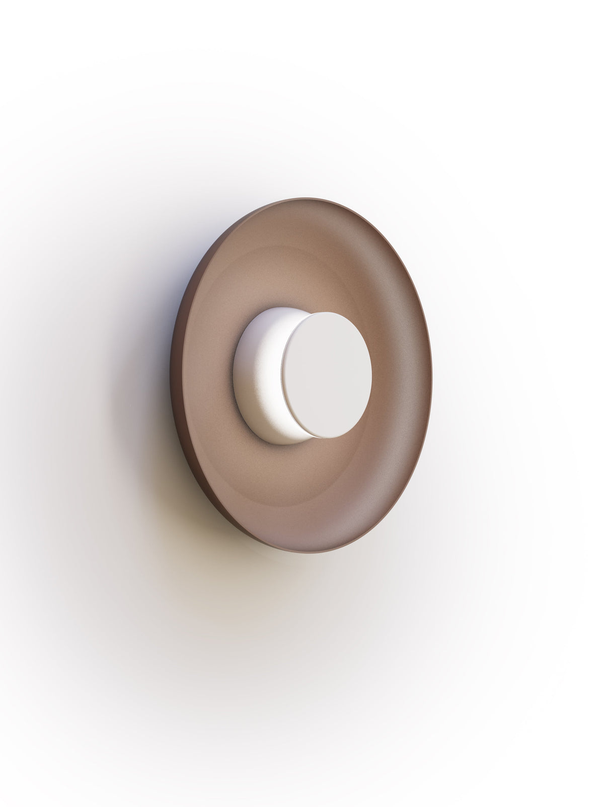 Pablo Designs Totem Sconce Metal – 12" Espresso shade, White/White canopy/faceplate