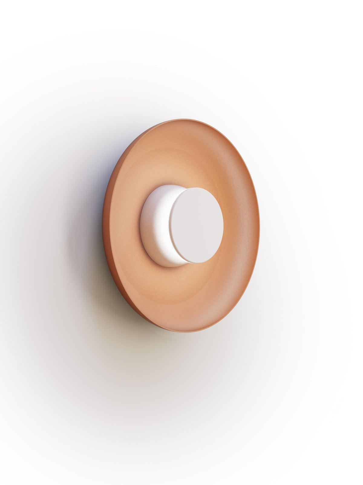 Pablo Designs Totem Sconce Metal – 12" Terracotta shade, White/White canopy/faceplate
