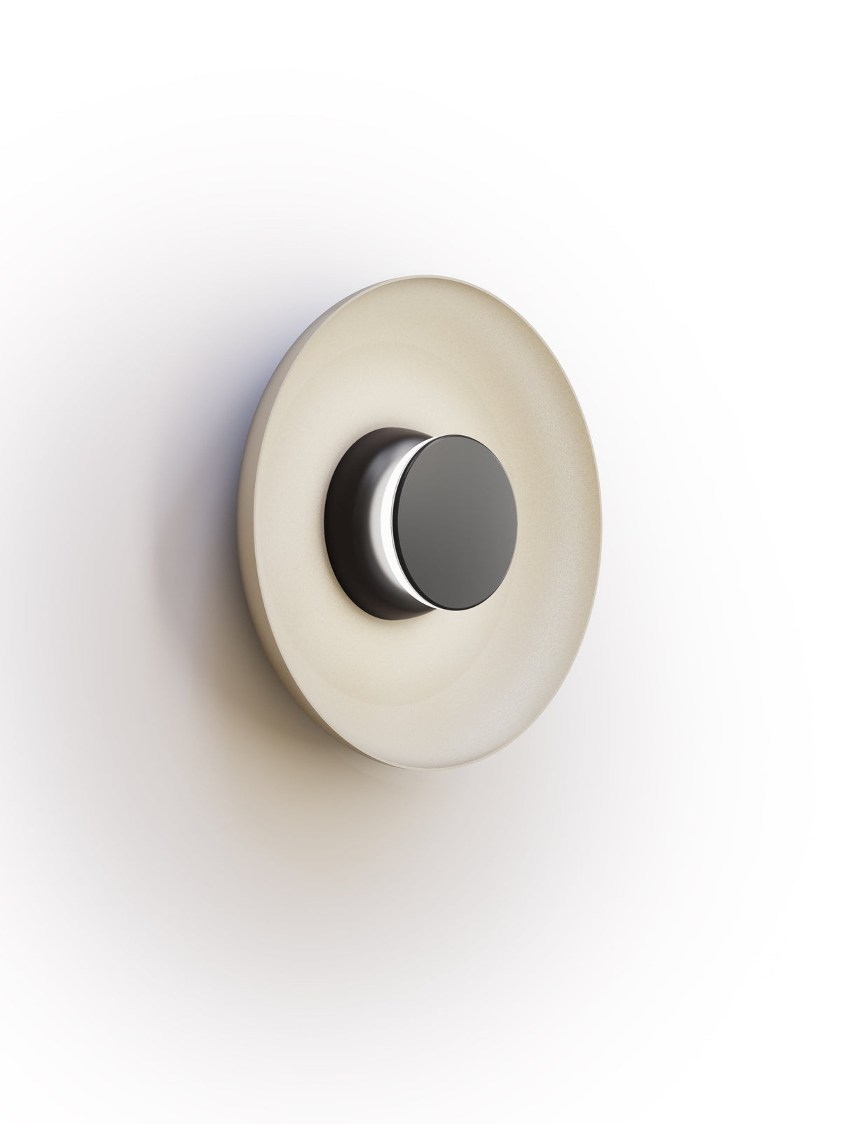 Pablo Designs Totem Sconce Metal – 12" White shade, Black/Black canopy/faceplate