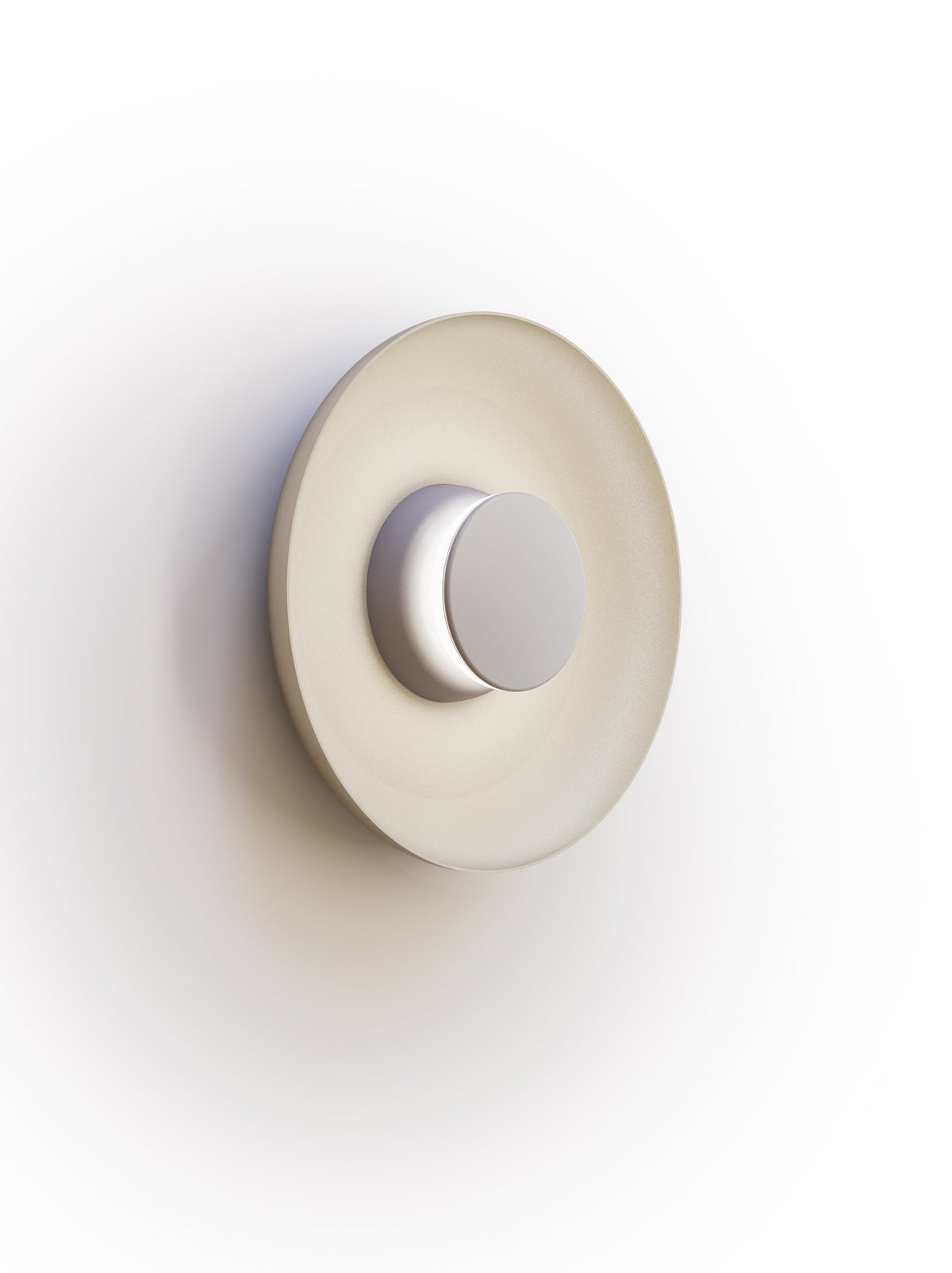 Pablo Designs Totem Sconce Metal – 12" White shade, Grey/Grey canopy/faceplate