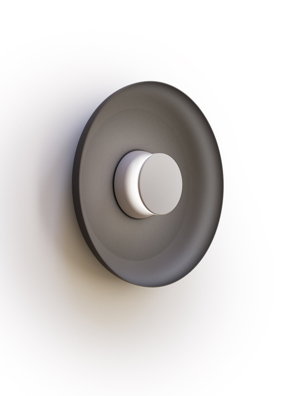 Pablo Designs Totem Sconce Metal – 15" Black shade, Grey/Grey canopy/faceplate