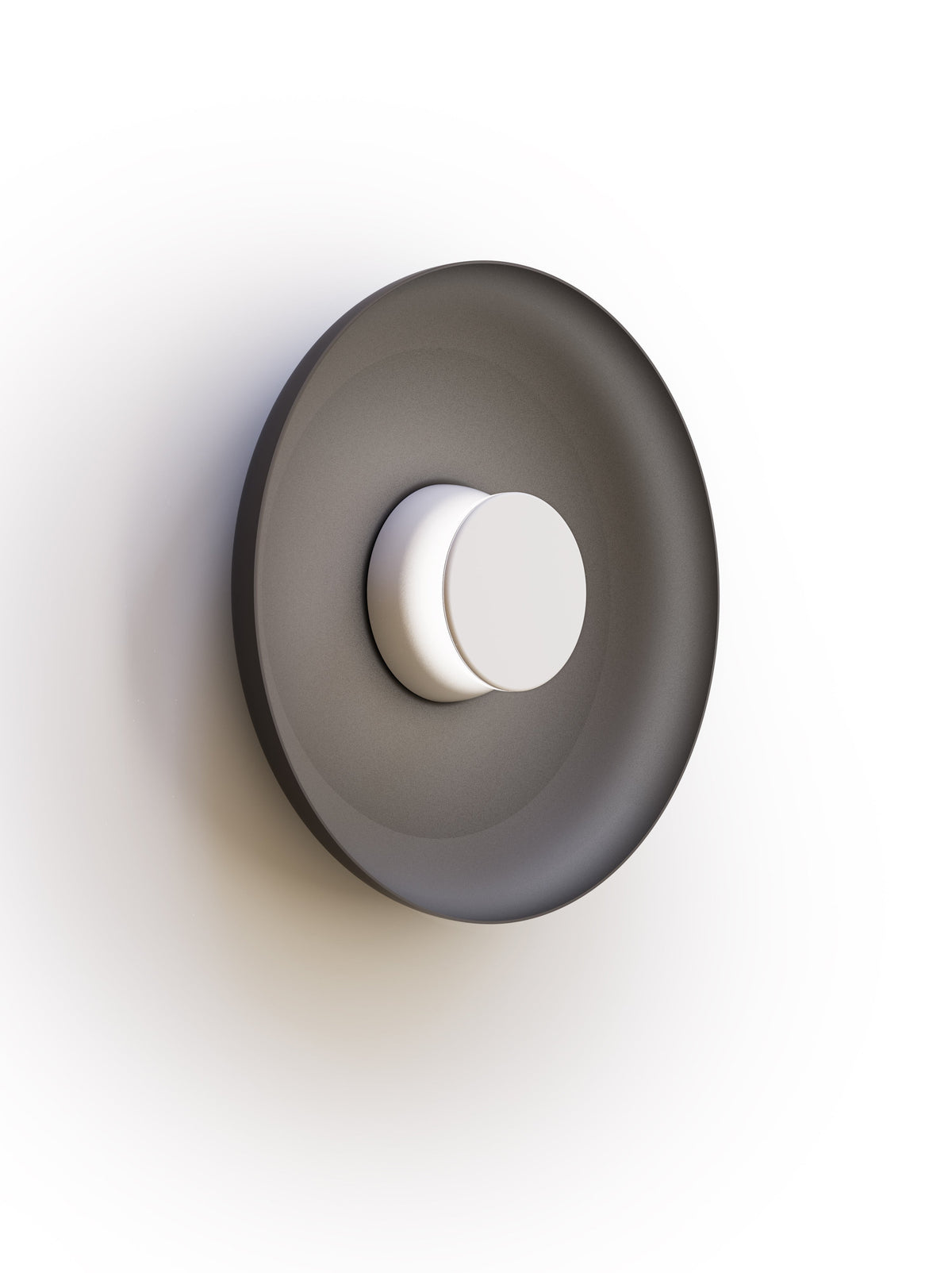 Pablo Designs Totem Sconce Metal – 15" Black shade, White/White canopy/faceplate