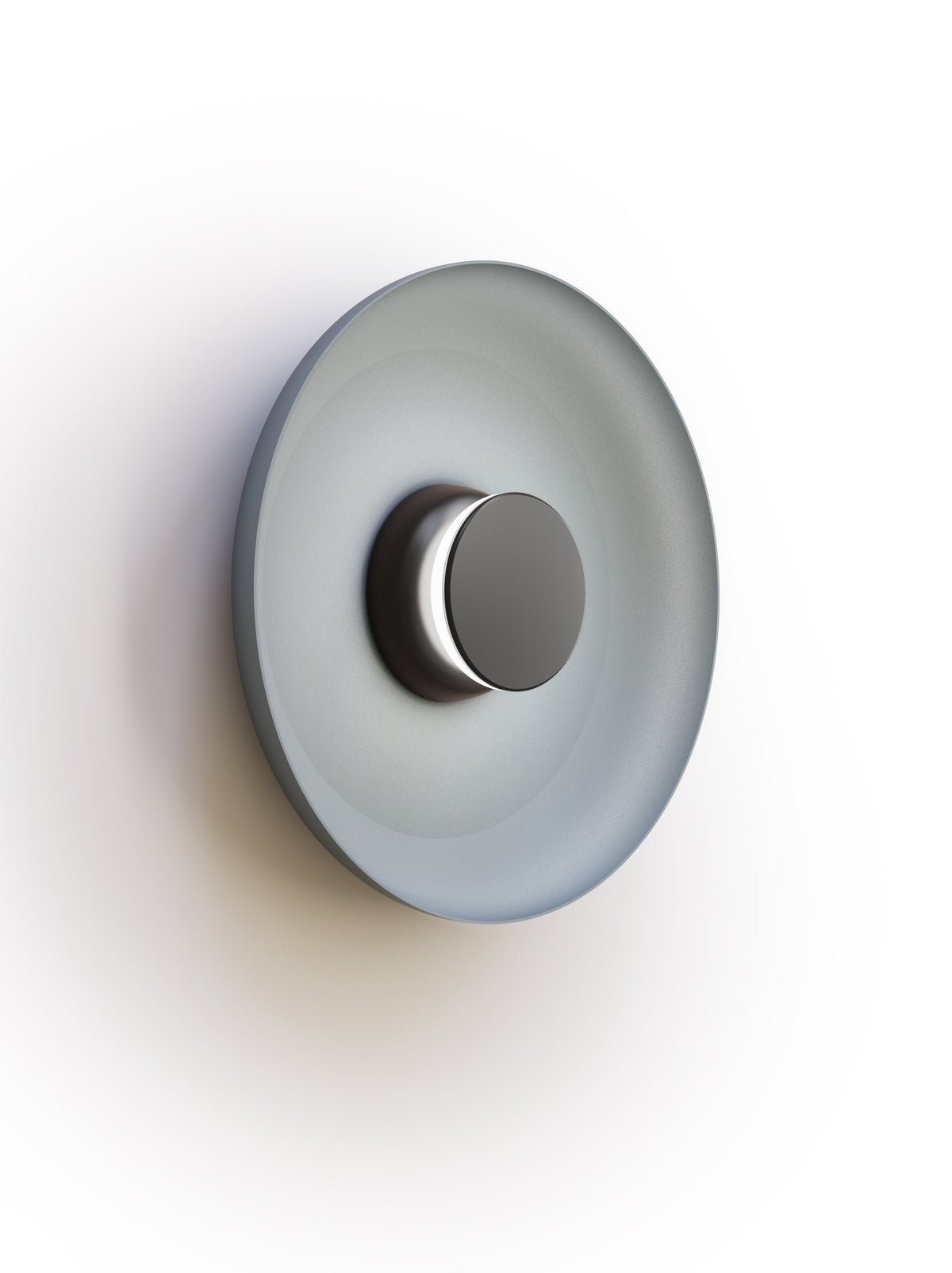Pablo Designs Totem Sconce Metal – 15" Slate Blue shade, Black/Black canopy/faceplate
