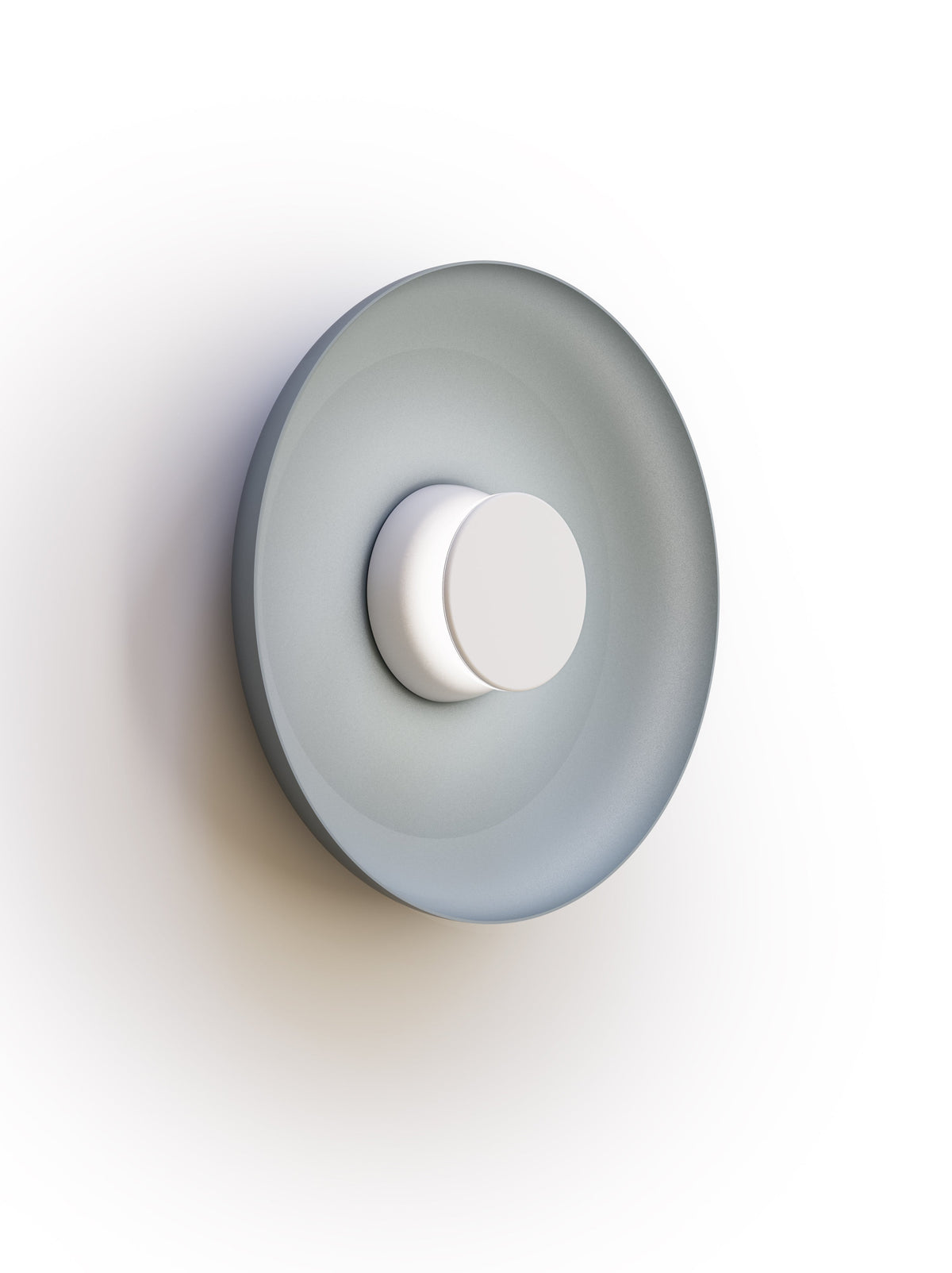 Pablo Designs Totem Sconce Metal – 15" Slate Blue shade, White/White canopy/faceplate