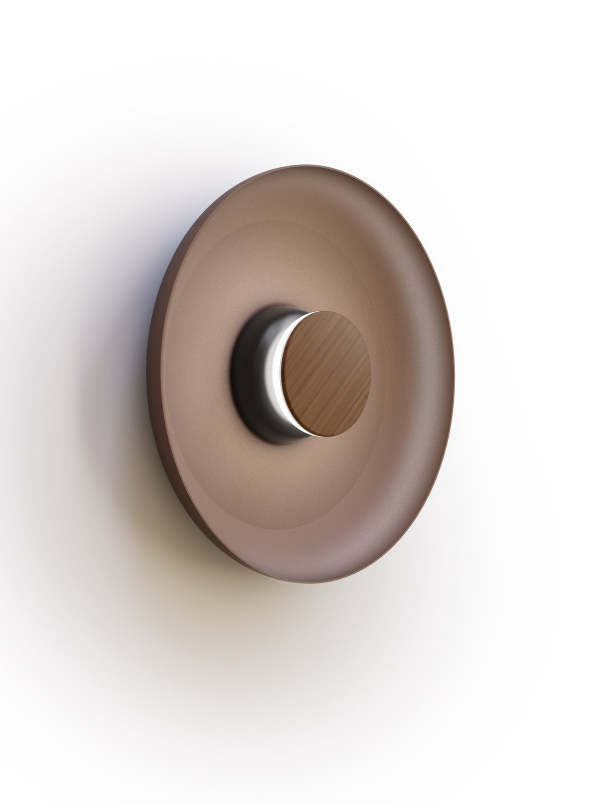 Pablo Designs Totem Sconce Metal – 15" Espresso shade, Black/Walnut canopy/faceplate