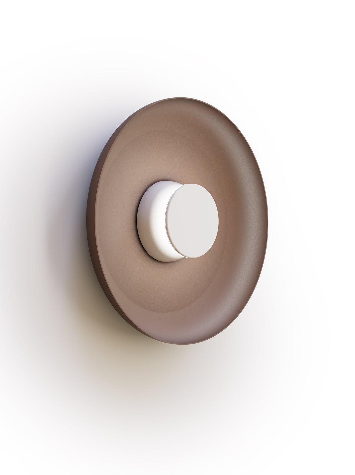 Pablo Designs Totem Sconce Metal – 15" Espresso shade, White/White canopy/faceplate