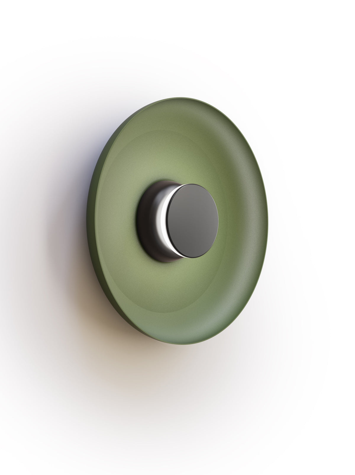 Pablo Designs Totem Sconce Metal – 15" Forest Green shade, Black/Black canopy/faceplate
