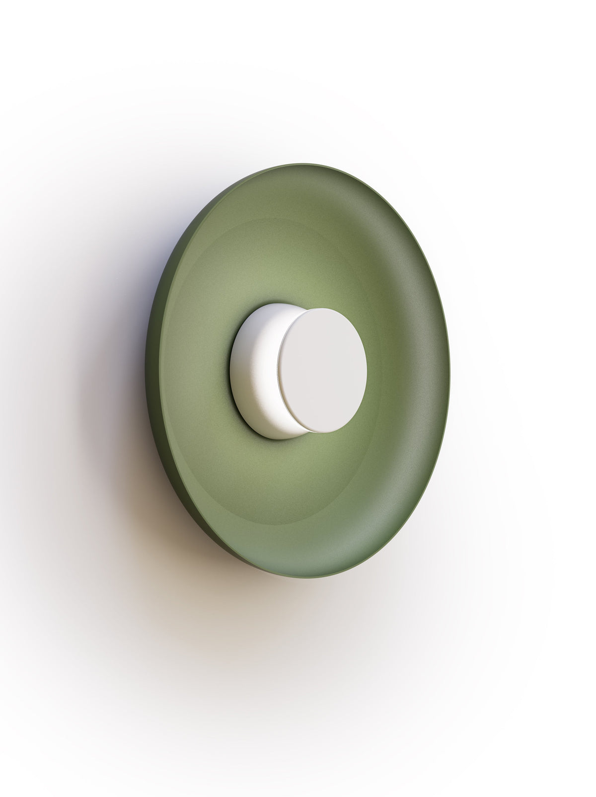 Pablo Designs Totem Sconce Metal – 15" Forest Green shade, White/White canopy/faceplate