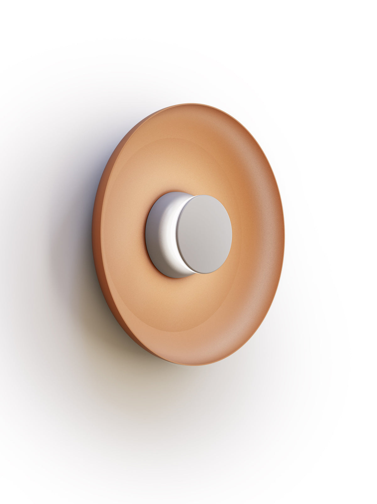 Pablo Designs Totem Sconce Metal – 15" Terracotta shade, Grey/Grey canopy/faceplate