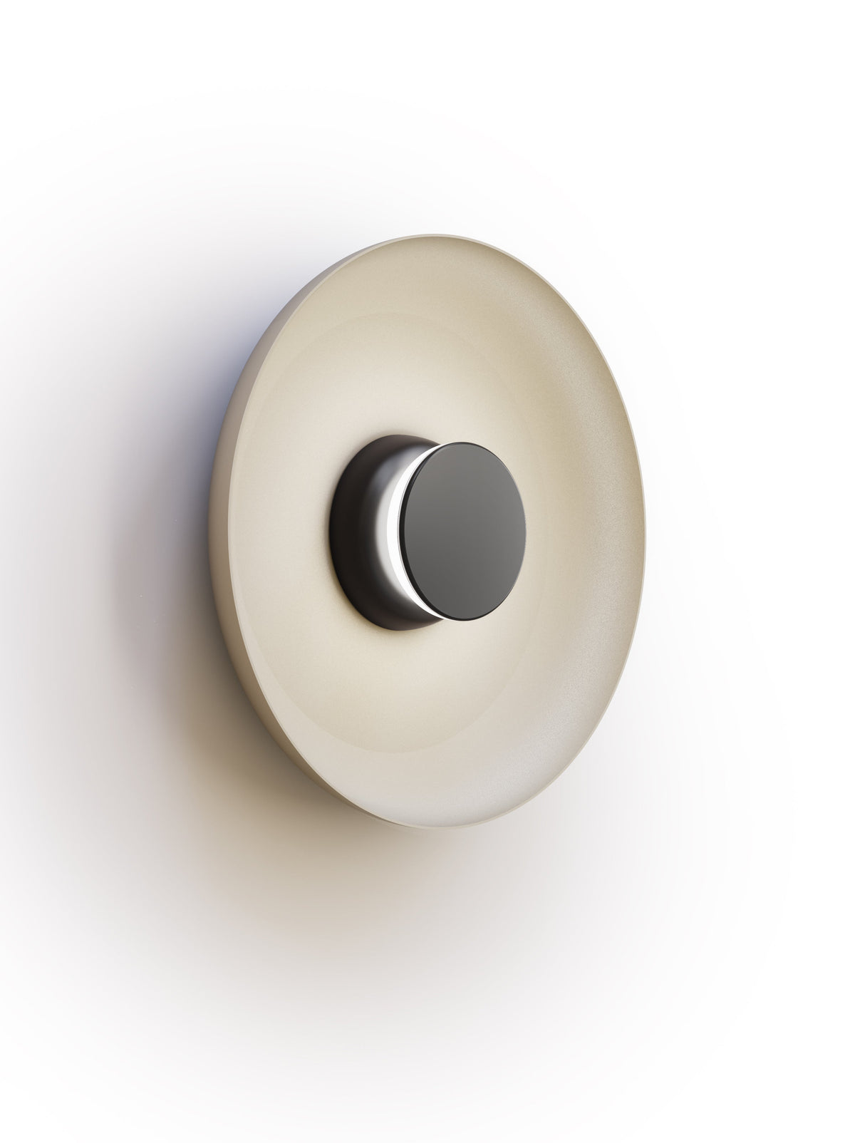 Pablo Designs Totem Sconce Metal – 15" White shade, Black/Black canopy/faceplate