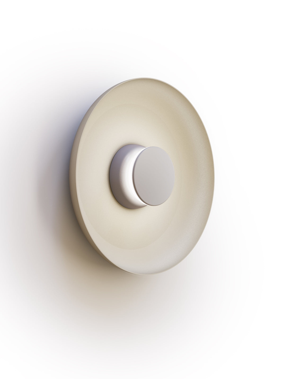 Pablo Designs Totem Sconce Metal – 15" White shade, Grey/Grey canopy/faceplate