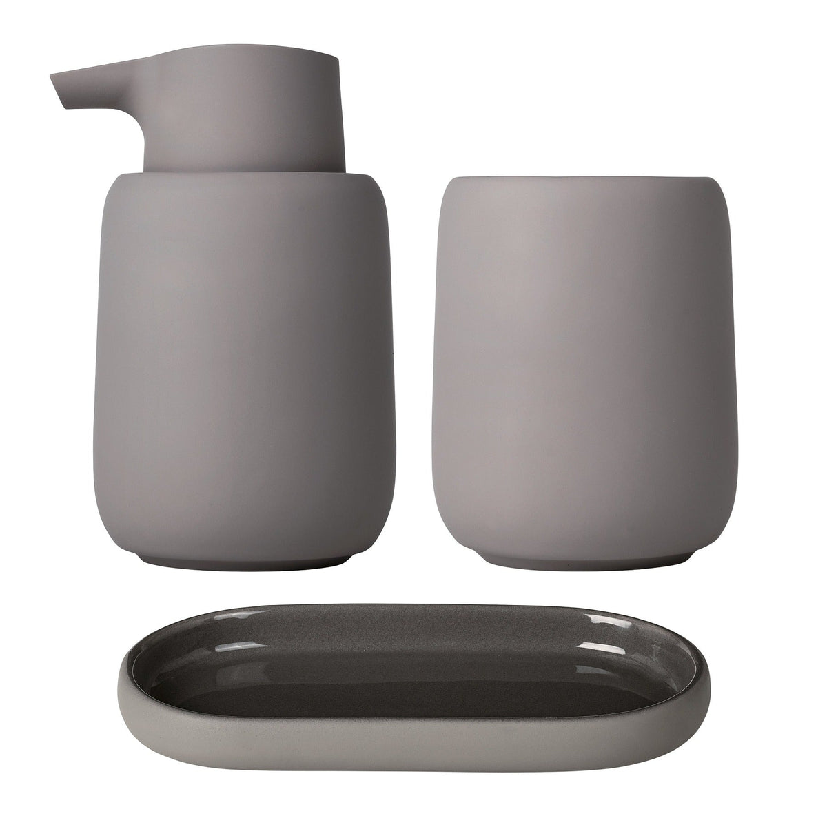 blomus SONO 3-Piece Bathroom Accessory Set – Satellite bathroom set, product photo
