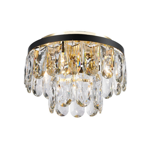Havana Flushmount 5-Light in Gold and Black 5516BG by StarFire Crystal