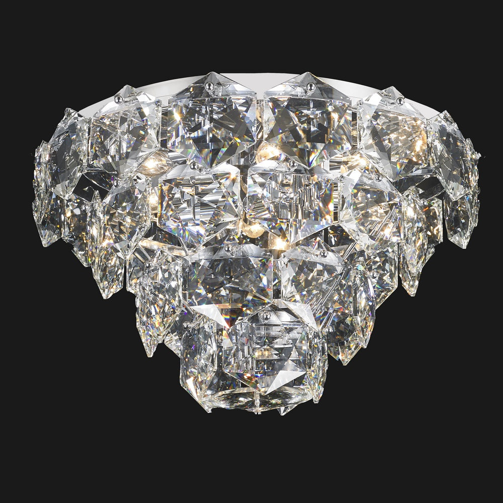 Glacier Flushmount 6-Light in Chrome 7818CH by StarFire Crystal