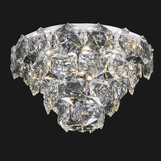 Glacier Flushmount 6-Light in Chrome 7818CH by StarFire Crystal
