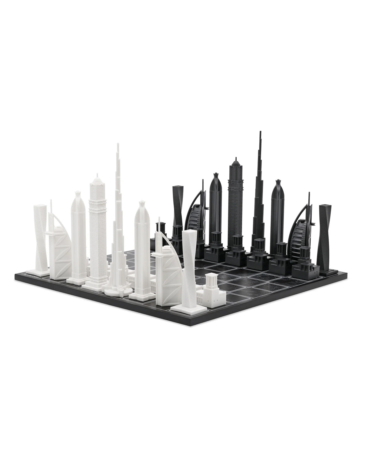 Skyline Chess Dubai Edition acrylic chess set with dubai map board – photo 2