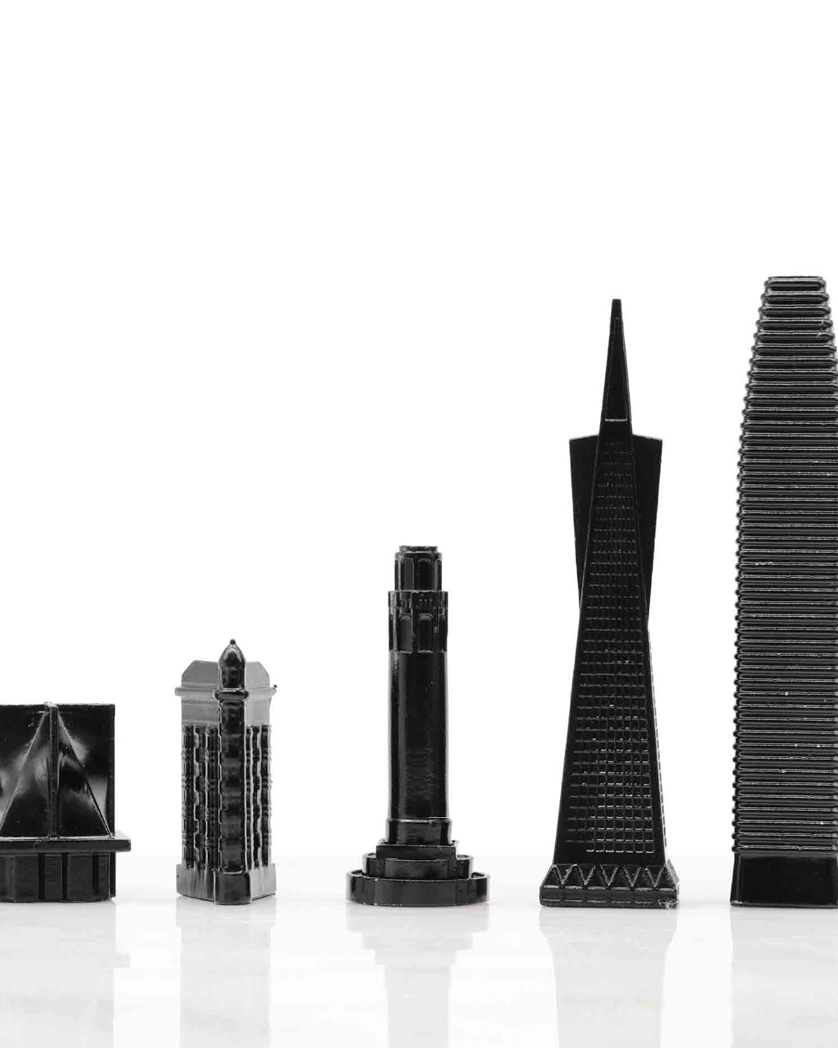 Skyline Chess San Francisco Edition stainless steel chess set with wood map board – photo 4
