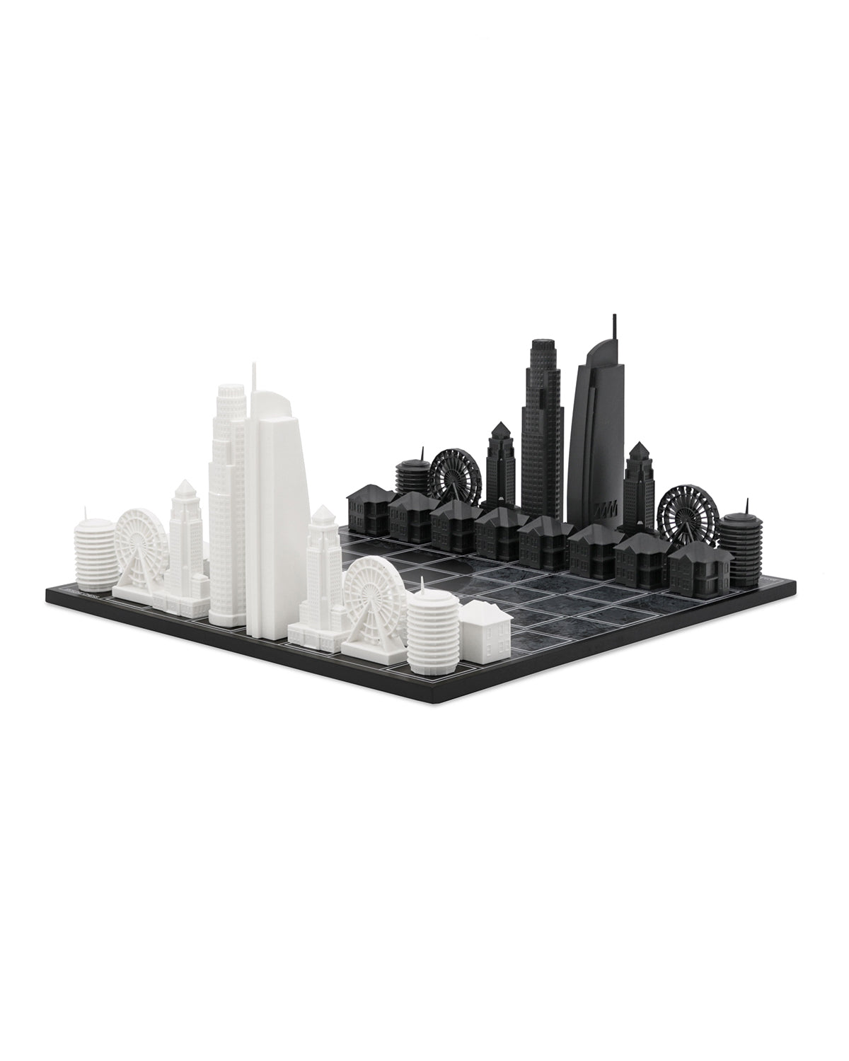 Skyline Chess Los Angeles Edition acrylic chess set with wood map board – photo 2