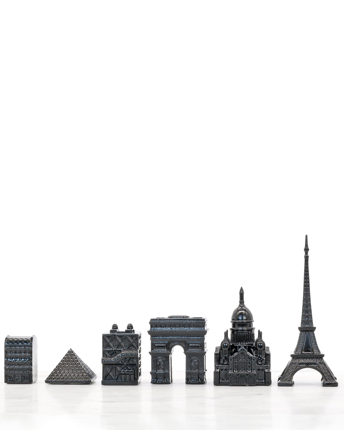 Skyline Chess Paris Edition stainless steel chess set with wood map board – photo 5